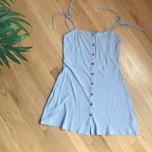 🆕 TOPSHOP Button Through Rib Mini Blue NWOT | 6